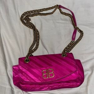 Balenciaga BB Round Shoulder Satin 501681 Pink 45103